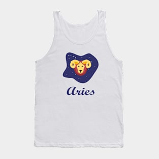 Aries Zodiac Sign Constellation Sky Tank Top